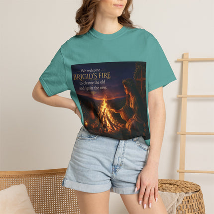Brigid's Fire Festival T-Shirt — Celtic Imbolc Bonfire Design