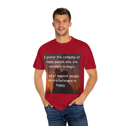 Believers in Magic Tee – Unisex Garment-Dyed Shirt for Joyful Souls