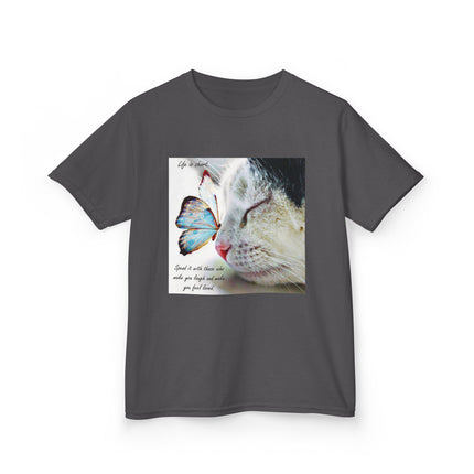 Butterfly Cat Kids Tee – Cute Graphic Shirt for Nature & Joy