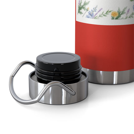 22oz Insulated Bottle — Oscar Wilde Floral Quote "A flower blossoms for its own joy"