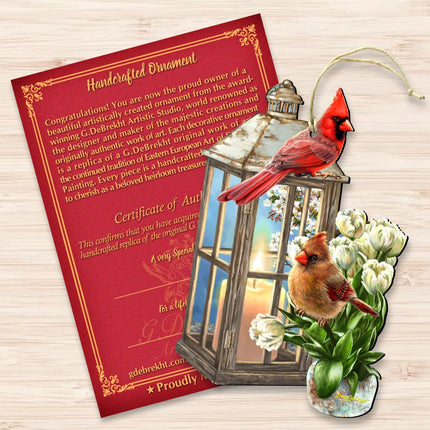 Lantern Cardinals Wooden Ornaments by Gelsinger - Easter Spring Decor - 8461057-DG-3