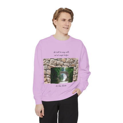 Newton Quote Sweatshirt – Garment-Dyed Unisex Pullover for Reflection
