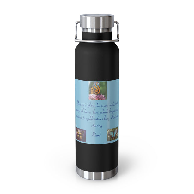 Inspirational Copper Vacuum Insulated Bottle - 22oz Rumi Quote