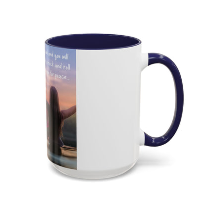 Ageless Hippie Soul Mug | 15oz Accent Cup with Peaceful Watercolor