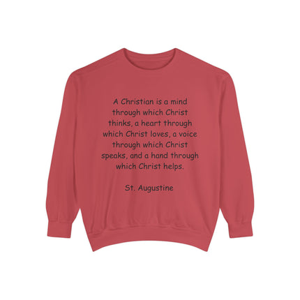 Inspirational Christian Quote Sweatshirt - Unisex Garment-Dyed