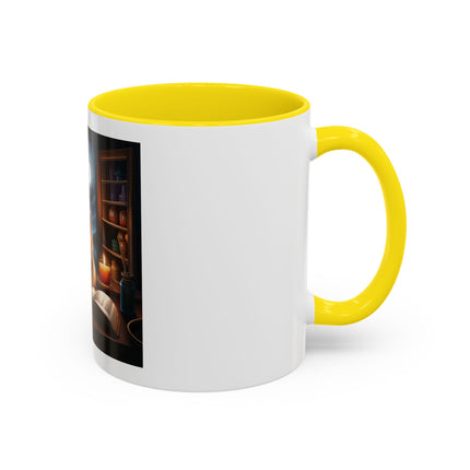 Moonlit Witch Cats Coffee Mug — Gothic Cat Magic Tea Cup (11/15oz)