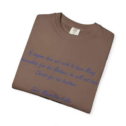 Saint Maximilian Kolbe Inspirational T-Shirt - Unisex Garment-Dyed Tee
