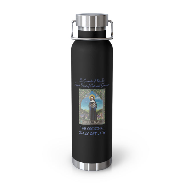 Cat Lover’s Insulated Bottle – 22oz Copper, Funny Gift