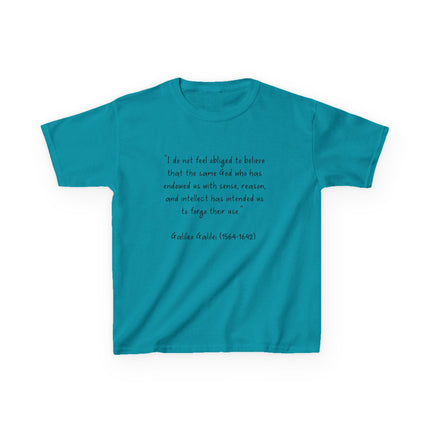Galileo Quote Kids Tee – Heavy Cotton Shirt for Inspired Learning