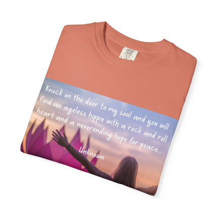 Inspirational Unisex Garment-Dyed T-shirt for Peace Lovers