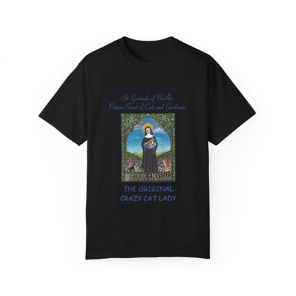 Saint Gertrude Cat Lady Tee – Unisex, Whimsical Design