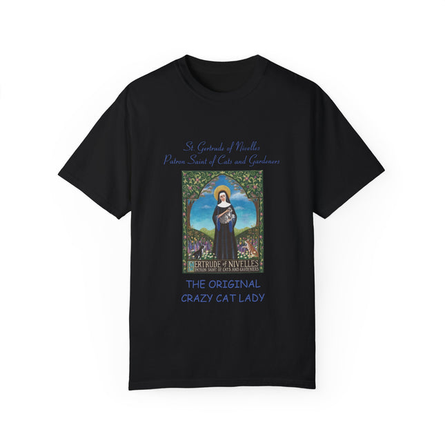 Saint Gertrude Cat Lady Tee – Unisex, Whimsical Design
