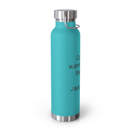 Insulated Water Bottle – “Cocoa’s warmth defies the cold.” Jack London Quote, 22oz