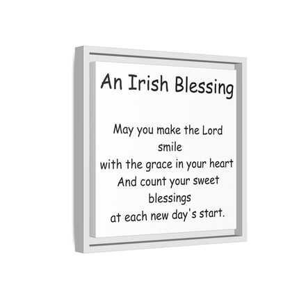 Canvas Wall Art — “An Irish Blessing” Framed Matte Print