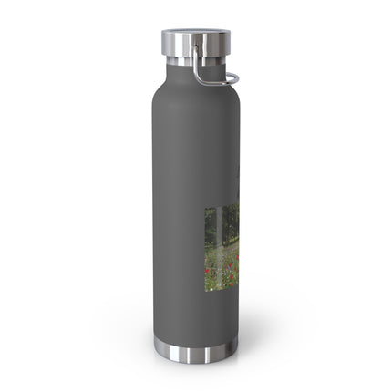 Bloom Wildly Insulated Water Bottle - 22oz Copper Travel Flask for Nature Lovers