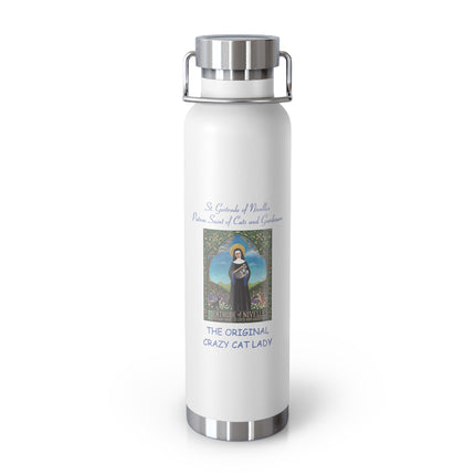 Cat Lover’s Insulated Bottle – 22oz Copper, Funny Gift