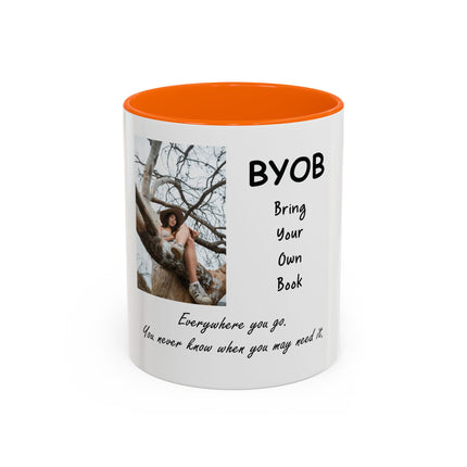 BYOB "Bring Your Own Book" Coffee Mug — Reading Lover Gift (11/15oz)