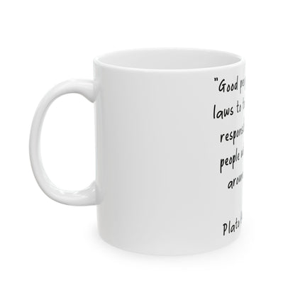 Plato Quote Mug – 11oz Ceramic Cup for Thoughtful Reflection