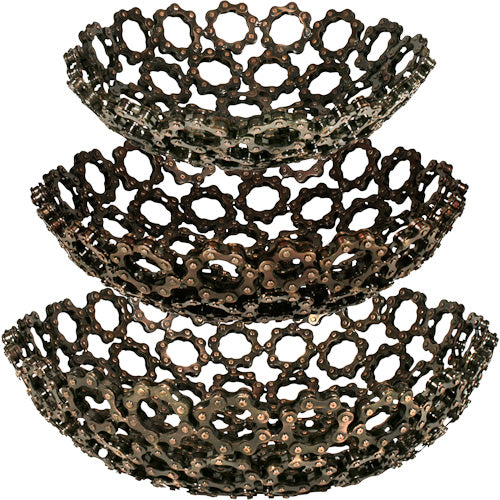 Recycled Bicycle Chain Bowl-1