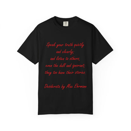 Inspirational Unisex Garment-Dyed T-Shirt - 'Speak Your Truth' Quote