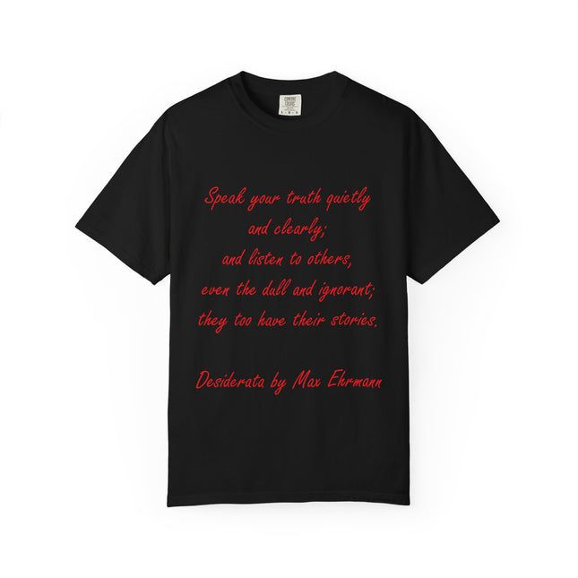 Inspirational Unisex Garment-Dyed T-Shirt - 'Speak Your Truth' Quote