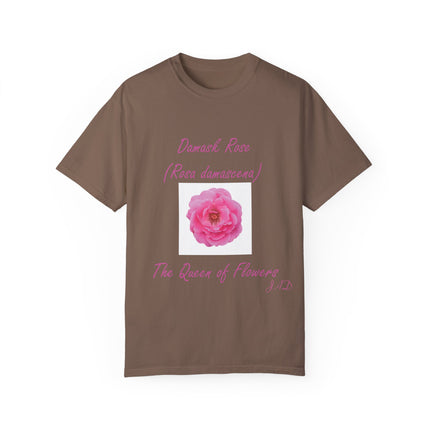 Damask Rose Unisex T-shirt - The Queen of Flowers Design