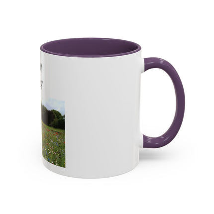 Bloom Wildly Floral Accent Coffee Mug — Inspirational Garden Photo 11/15oz