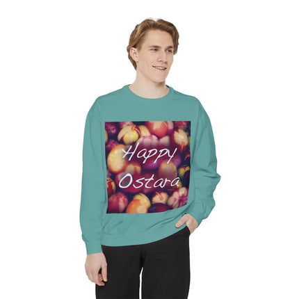 Ostara Sweatshirt – Unisex Garment-Dyed Layer with Egg Motif