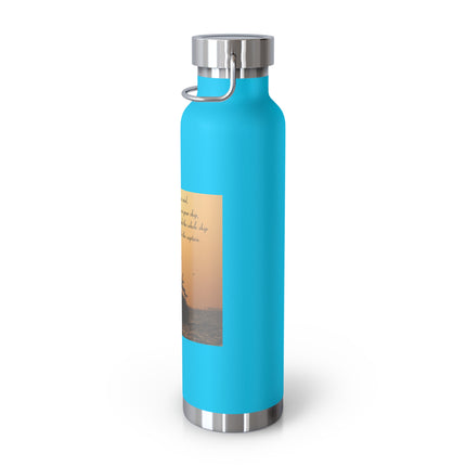 Inspirational Copper Vacuum Insulated Bottle | 22oz Travel Mug for Adventure Lovers