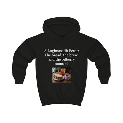 Kids Hoodie — "A Lughnasadh Feast: The bread, the brew, and the bilberry mousse!"