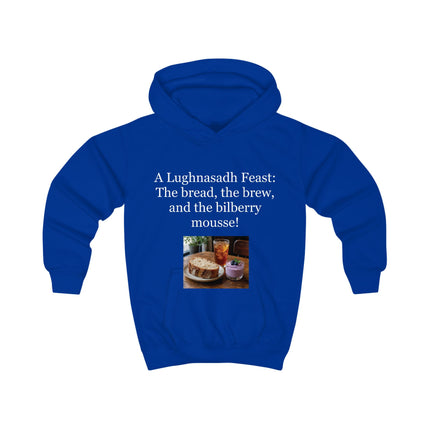 Kids Hoodie — "A Lughnasadh Feast: The bread, the brew, and the bilberry mousse!"