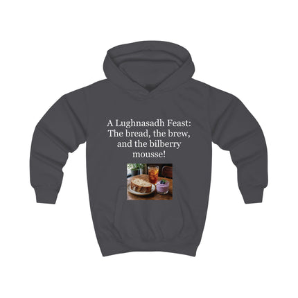 Kids Hoodie — "A Lughnasadh Feast: The bread, the brew, and the bilberry mousse!"