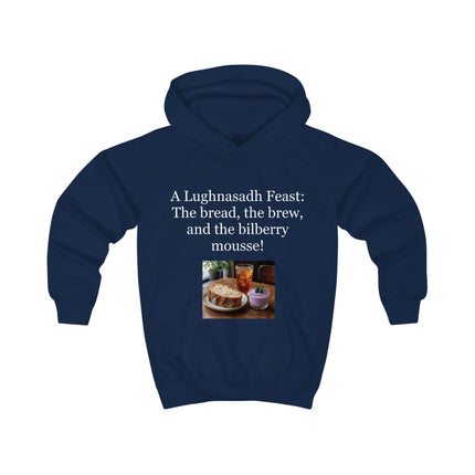 Kids Hoodie — "A Lughnasadh Feast: The bread, the brew, and the bilberry mousse!"