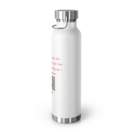 22oz Copper Insulated Bottle – Heart Design Gift Idea