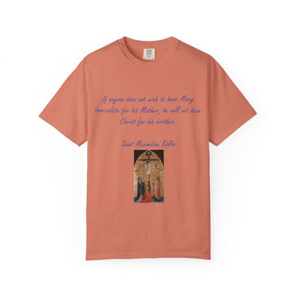 Saint Maximilian Kolbe Inspirational T-Shirt - Unisex Garment-Dyed Tee