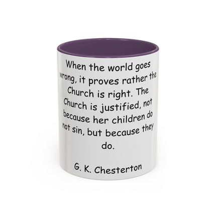 Inspirational Quote Coffee Mug - Chesterton Wisdom - 11oz Gift