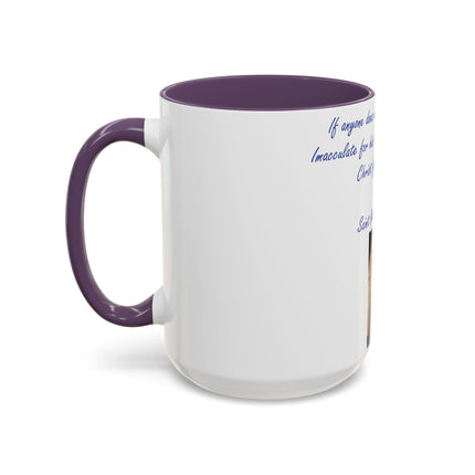 Saint Kolbe Accent Mug – 15oz Ceramic Cup for Marian Devotion