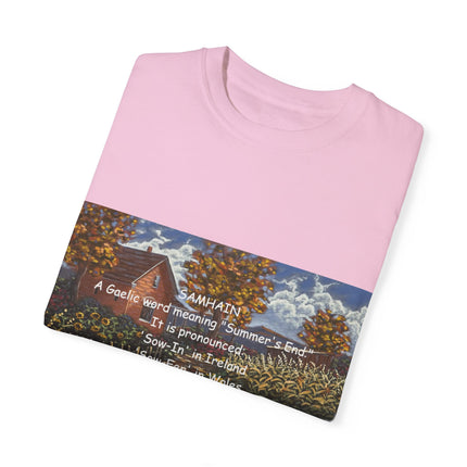 Samhain Tee – Unisex Garment-Dyed Shirt with Pumpkin Spice Wit