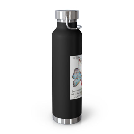 Inspirational Cat & Butterfly Insulated Bottle - 22oz Vacuum Flask