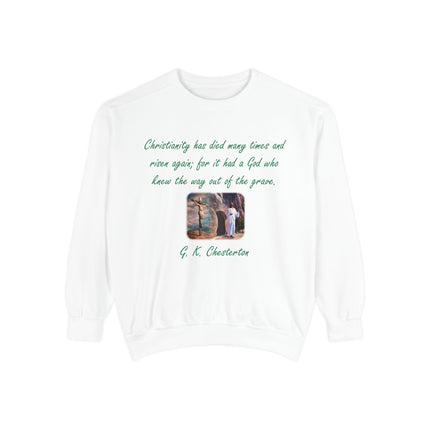 Chesterton Quote Sweatshirt – Resurrection Design – Unisex