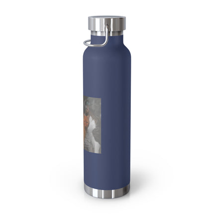 22oz Copper Thermos – Cat Dad Quote – Travel Bottle