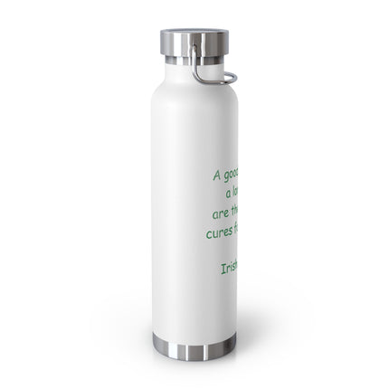 Copper Insulated Bottle – “Best Cures” Quote – 22oz Drinkware