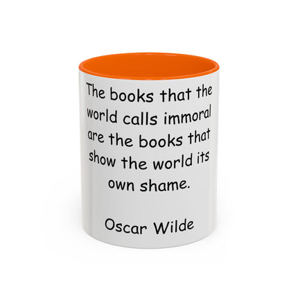 Oscar Wilde Accent Mug – “Books & Shame” – 11oz Ceramic Inspiration