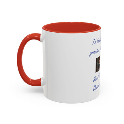 Saint Thomas Aquinas Quote Coffee Mug — "To love God is something greater than to know Him"