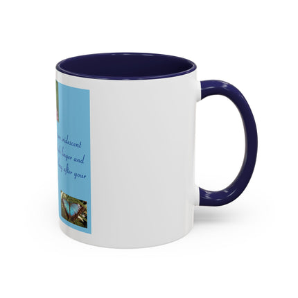 Butterfly Kindness Accent Coffee Mug — Rumi Inspirational Quote (11/15 oz)