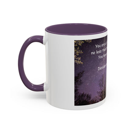 Inspirational Starry Night Coffee Mug — "You are a child of the universe" Quote