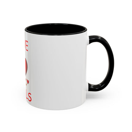 Love Heals Accent Mug – 11oz Ceramic Cup for Coffee & Kindness