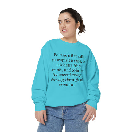 Beltane Quote Sweatshirt – "Beltane’s fire calls your spirit to rise"