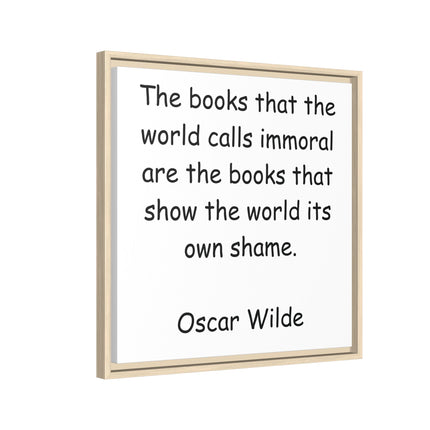 Oscar Wilde Quote Matte Canvas Print — Framed Literary Wall Art