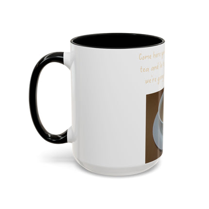 Funny Tea Mug – “Lie to Me” Motivational Accent Ceramic – 15oz